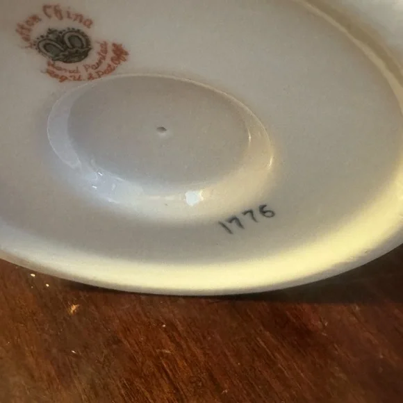 vintage Lefton China handled vase, model #1776, - Picture 9 of 10